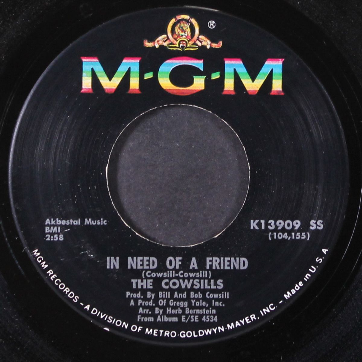 in need of a friend / mr. flynn by COWSILLS