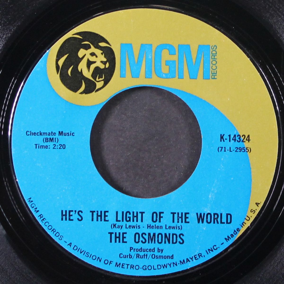 down by the lazy river / he's the light of the world by OSMONDS
