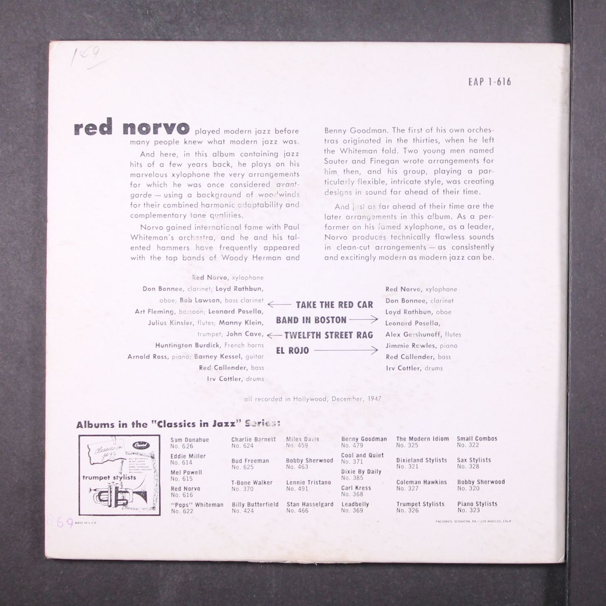 classics in jazz by RED NORVO