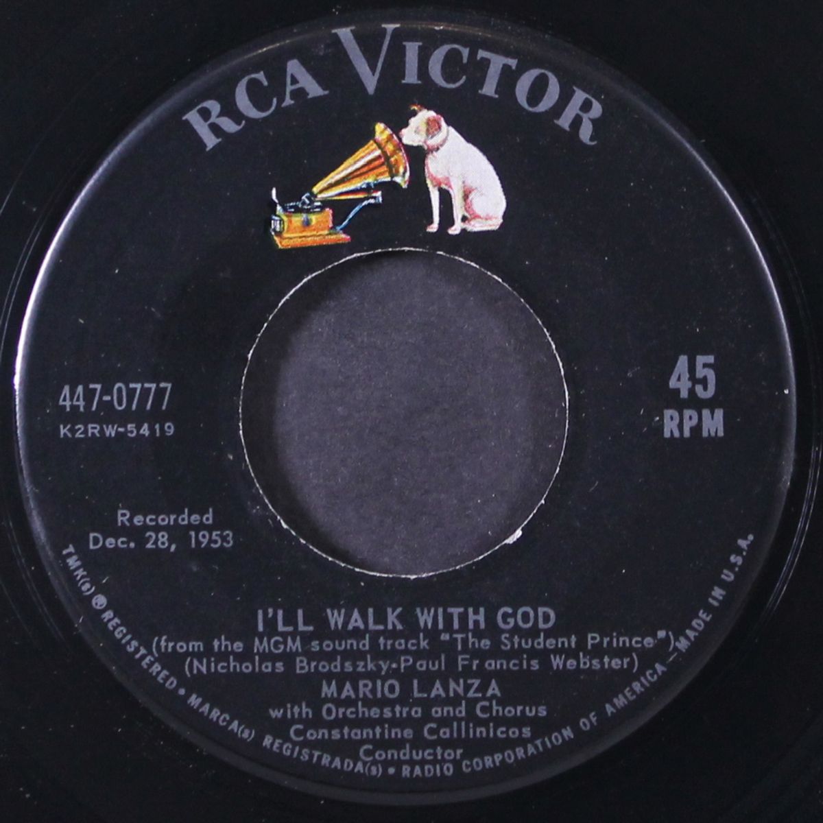 oh holy night / i'll walk with god by MARIO LANZA