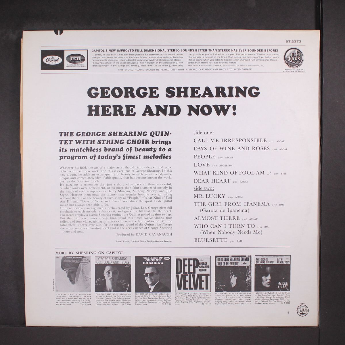 here & now! by GEORGE SHEARING