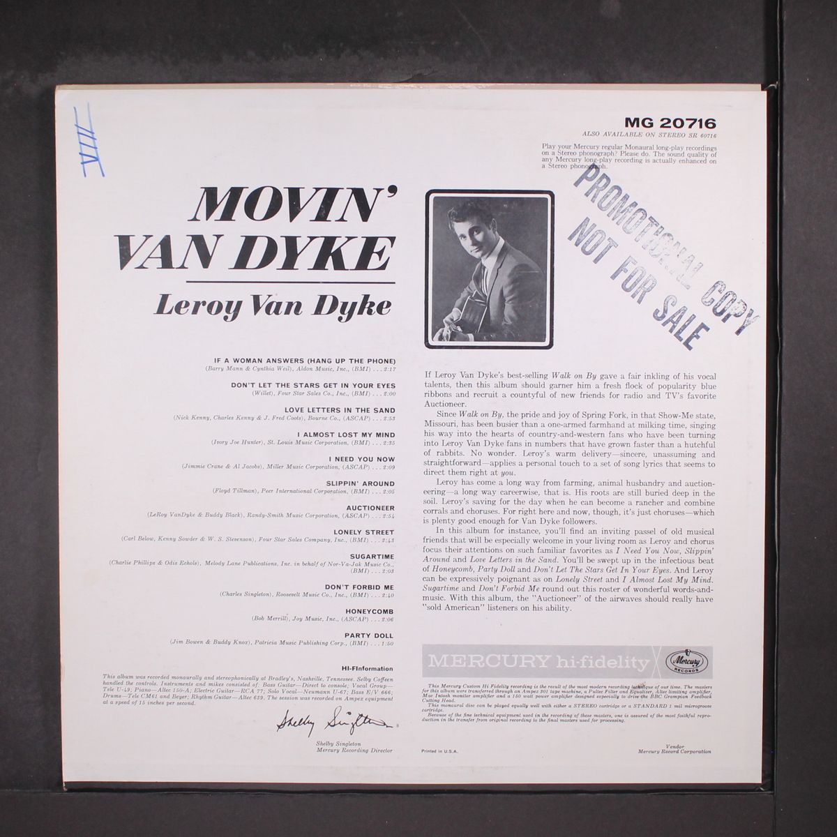 movin' by LEROY VAN DYKE