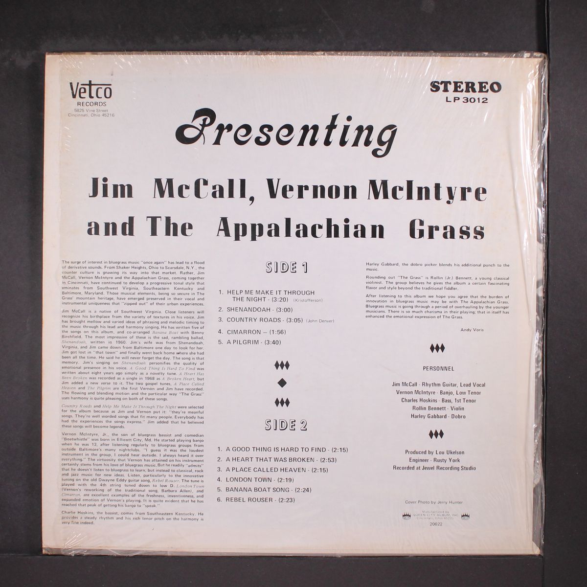 presenting by JIM MCCALL, VERNON MCINTYRE