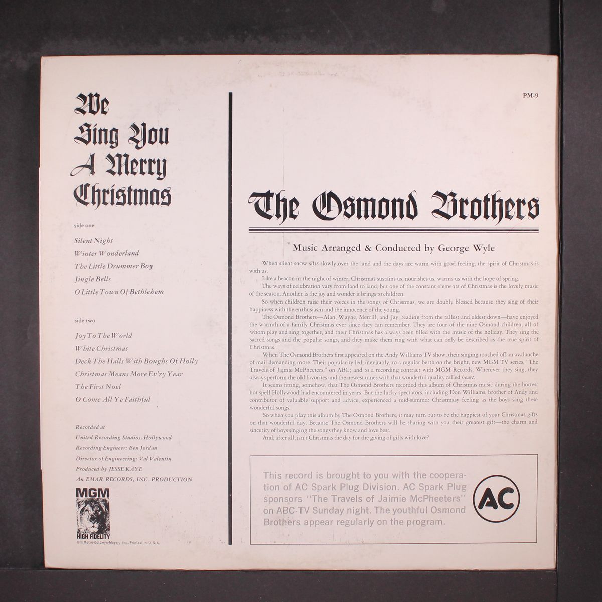 we sing you a merry christmas by OSMOND BROTHERS