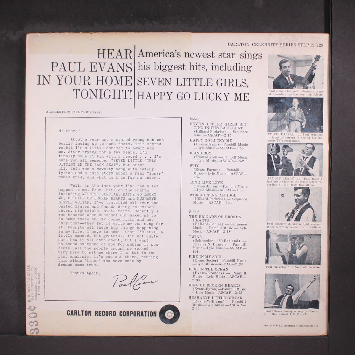 hear in your home tonight by PAUL EVANS