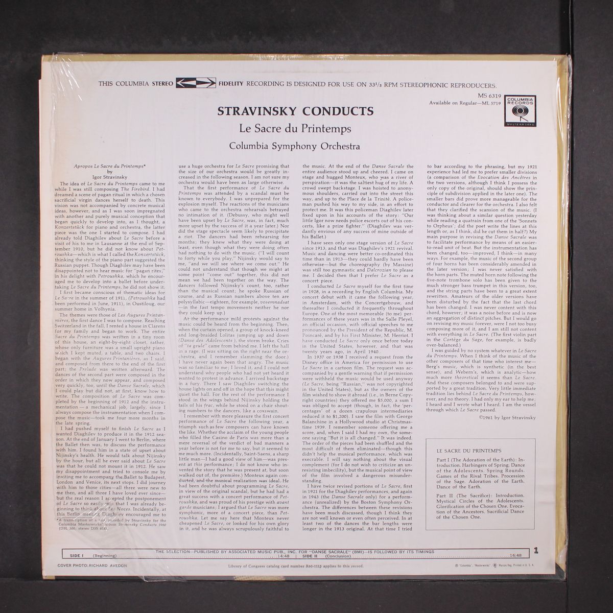 le sacre du printemps by IGOR STRAVINSKY