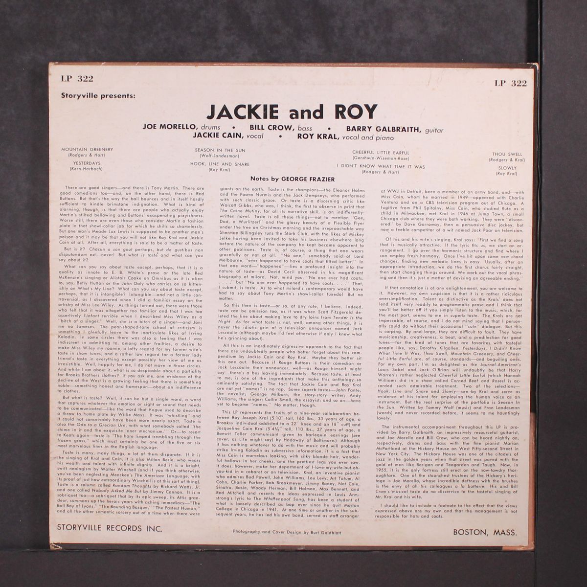 jackie and roy by JACKIE CAIN & ROY KRAL