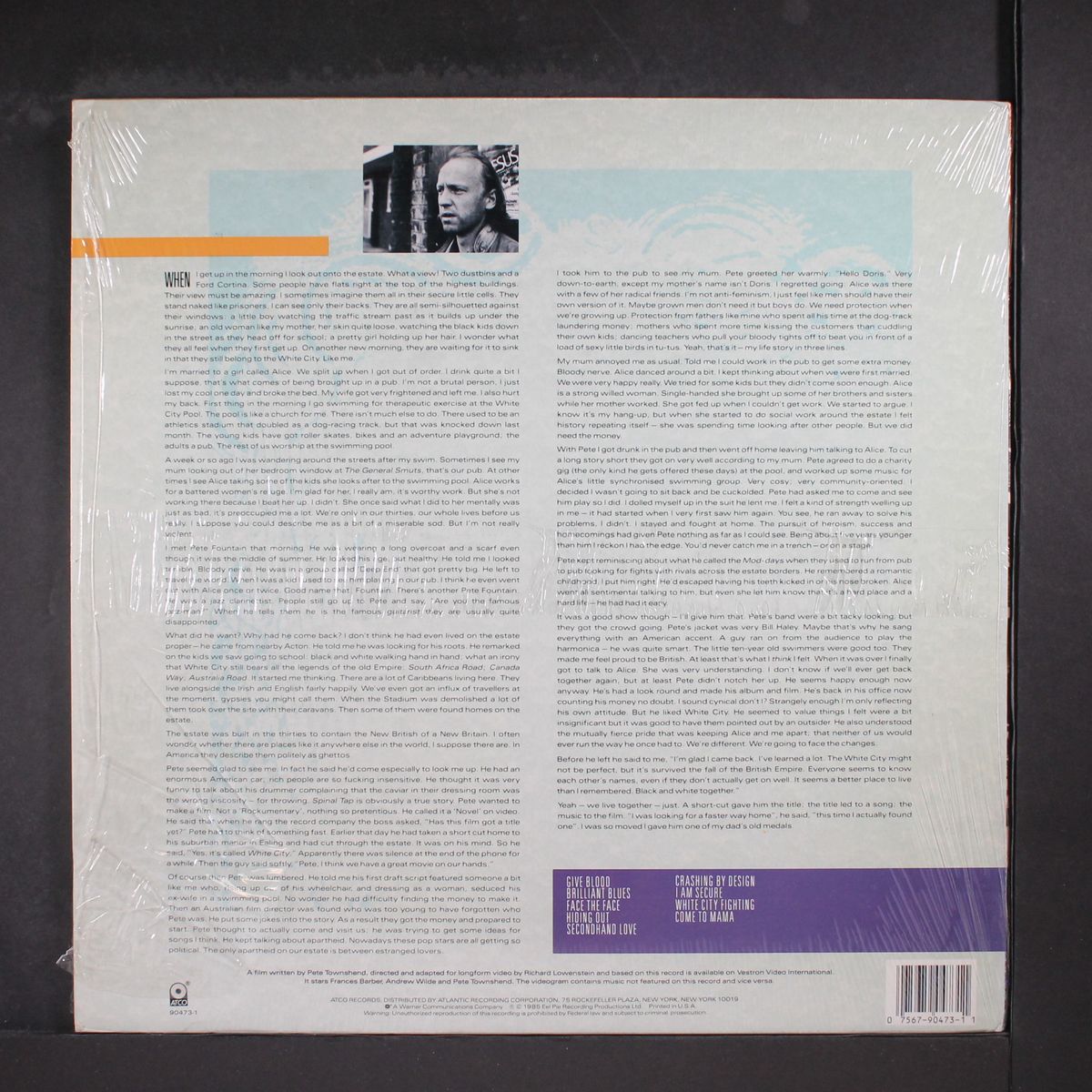 white city: a novel by PETE TOWNSHEND