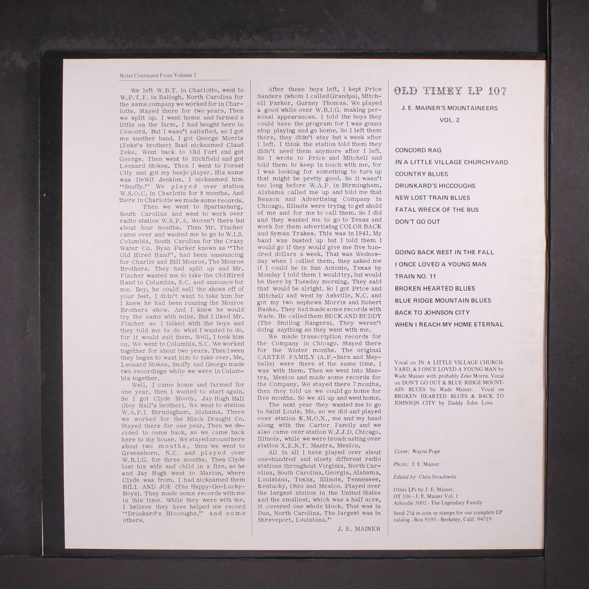 vol. 2 by J. E. MAINER'S MOUNTAINEERS