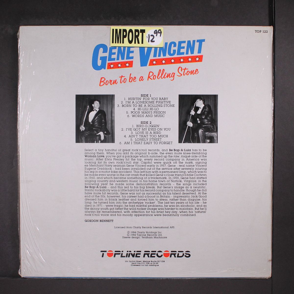 born to be a rolling stone by GENE VINCENT