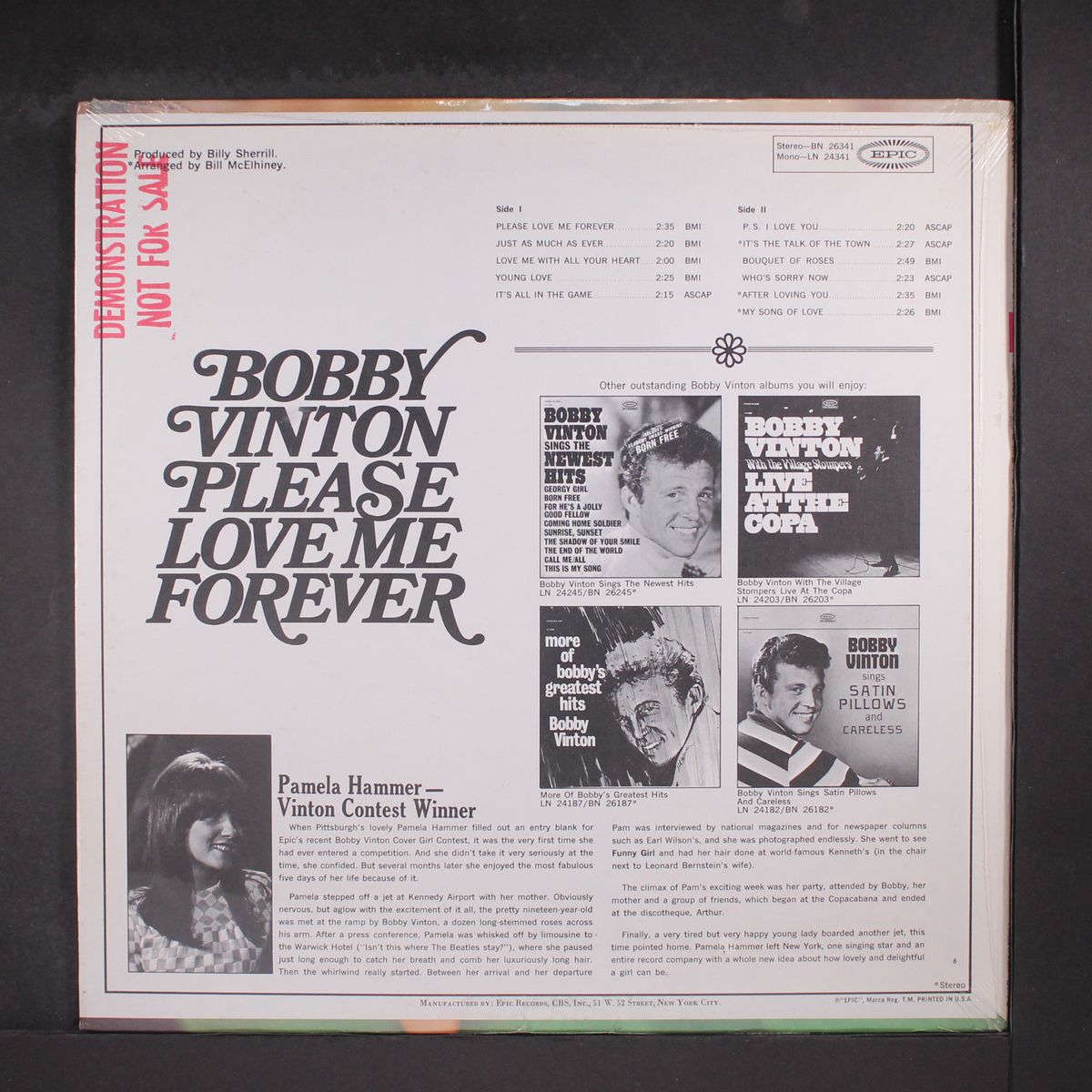 please love me forever by BOBBY VINTON