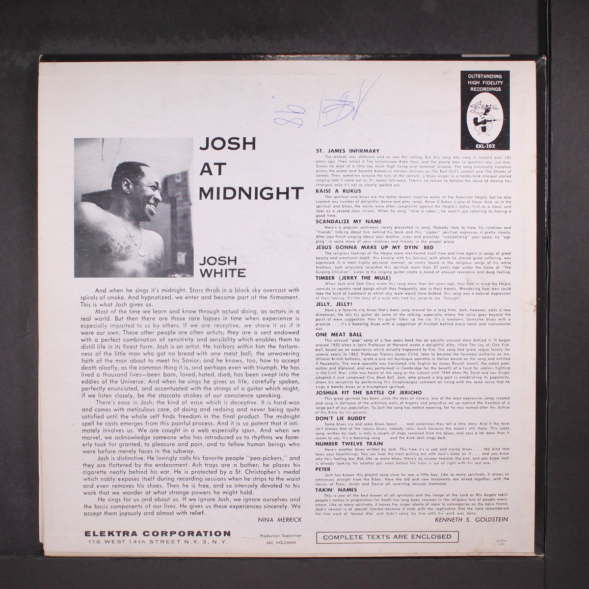 josh at midnight by JOSH WHITE
