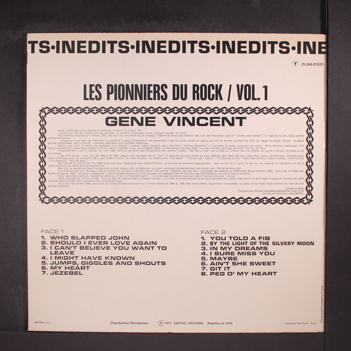 les pionniers du rock by GENE VINCENT