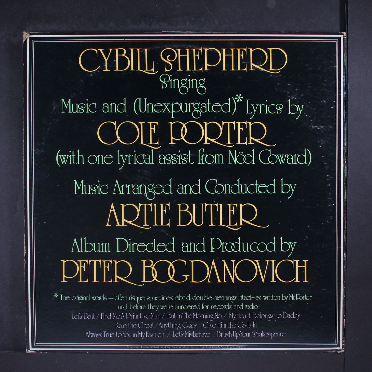 does it...to cole porter by CYBILL SHEPHERD