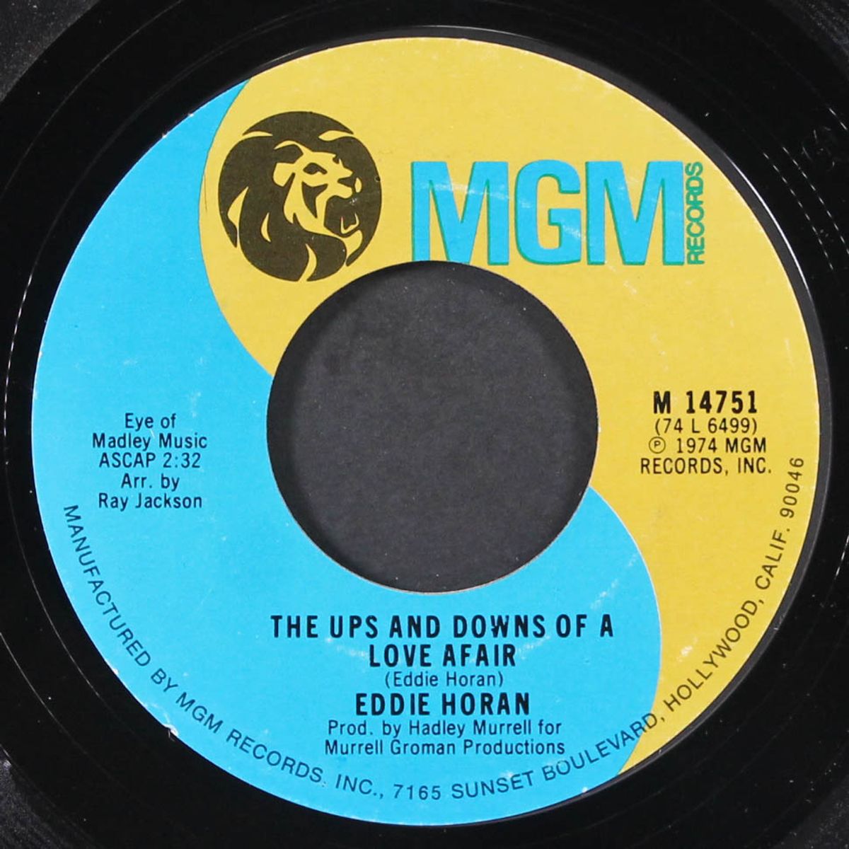 you're a lovely lady in my eyes / the ups and downs of a love affair by EDDIE HORAN