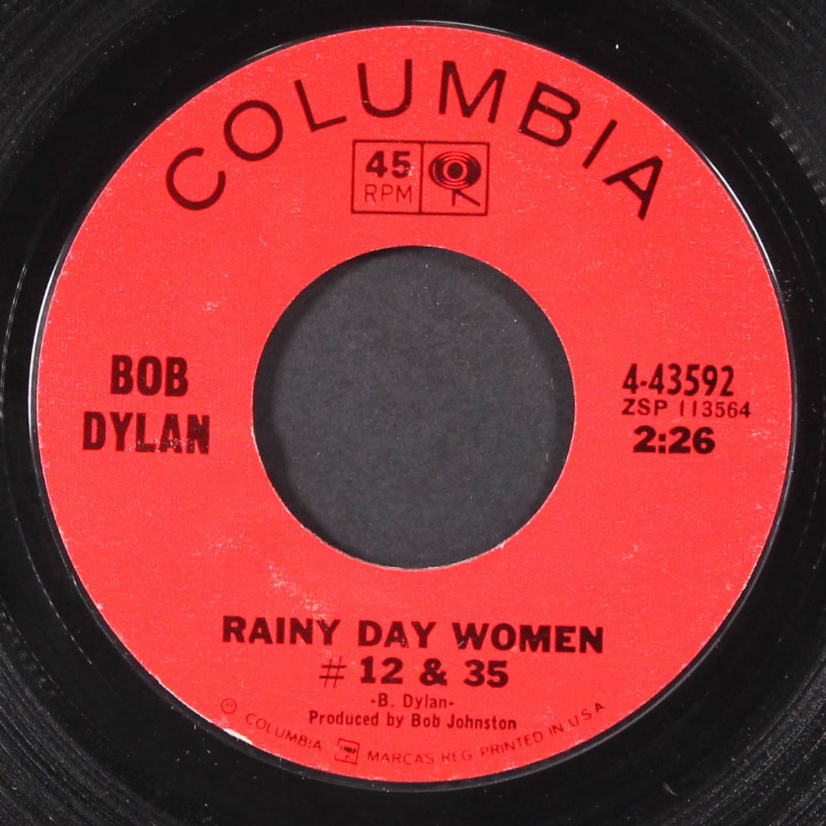 rainy day women #12 & 35 / pledging my time by BOB DYLAN