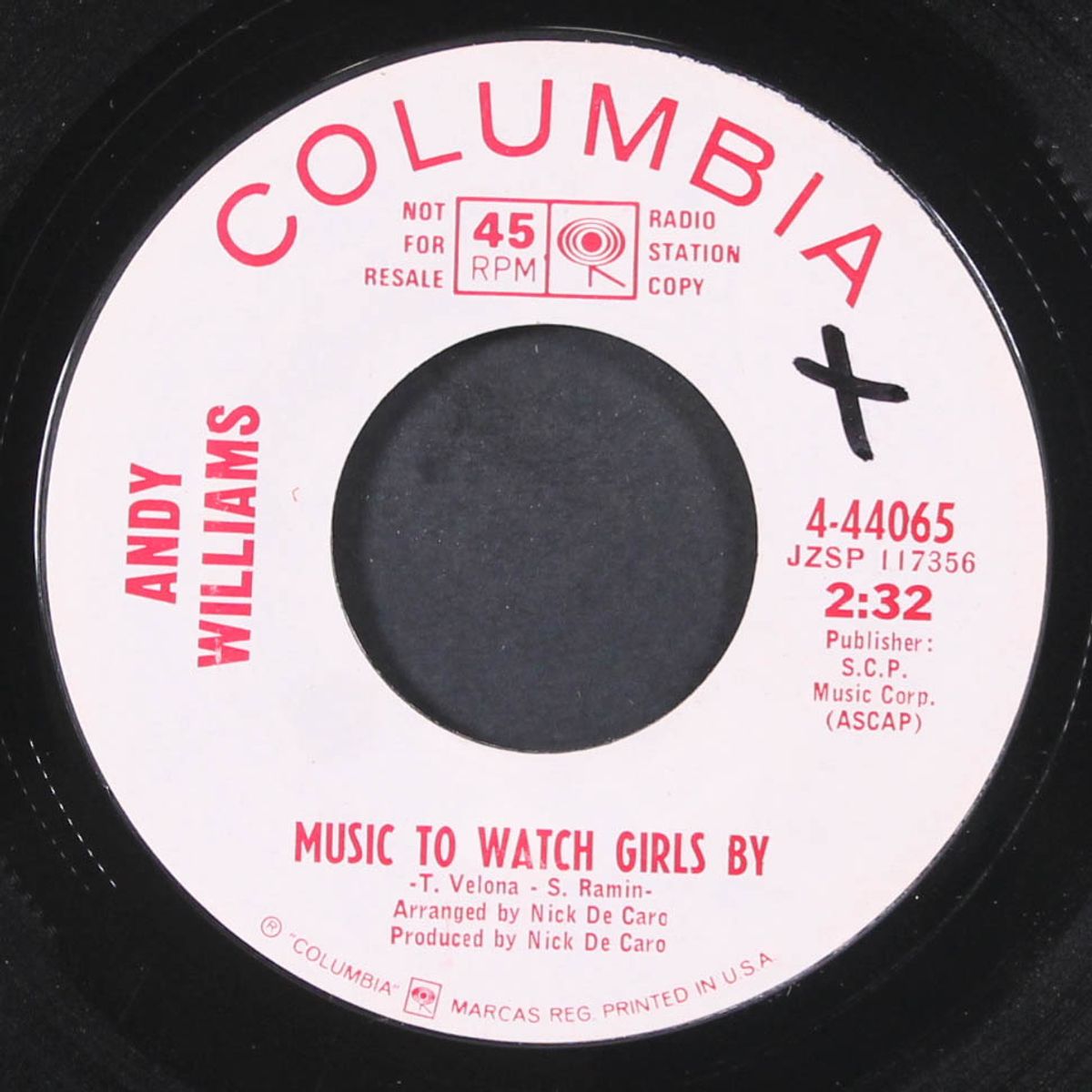 the face i love / music to watch girls by by ANDY WILLIAMS