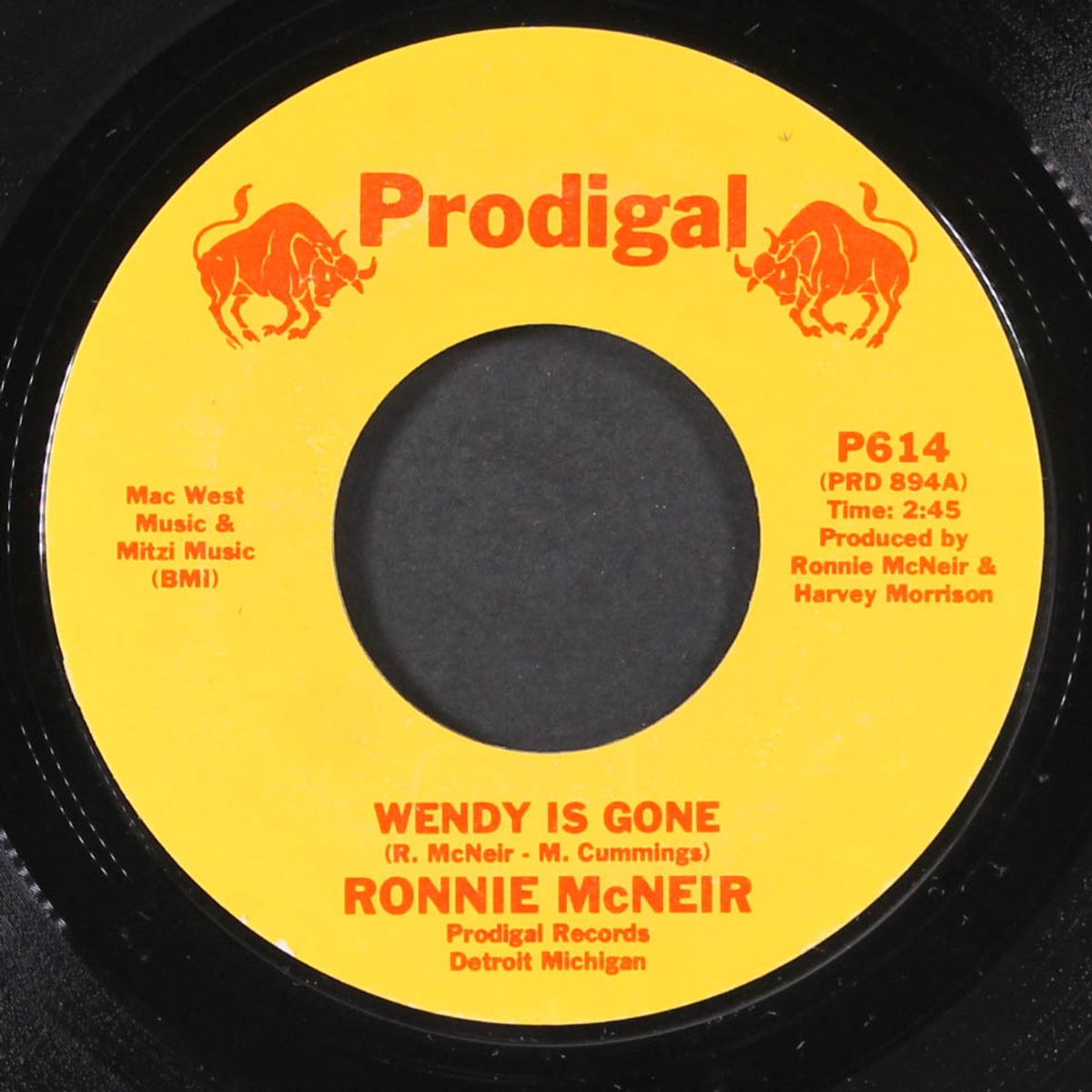 wendy is gone / give me a sign by RONNIE MCNEIR