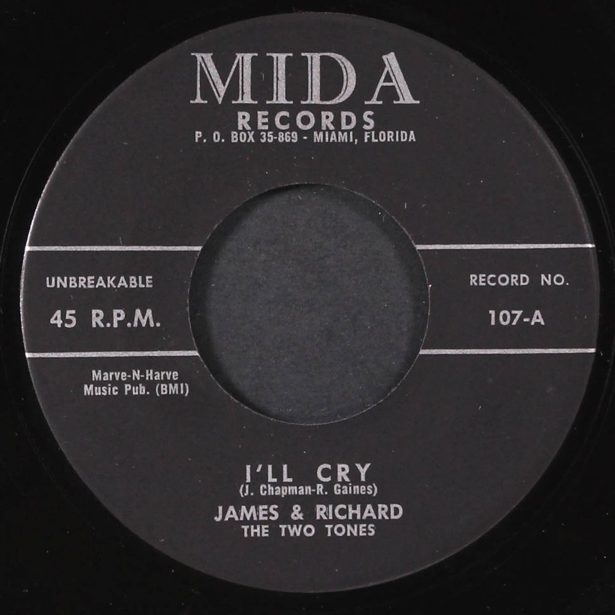 i'll cry / my love and i by JAMES RICHARD & TWO TONES