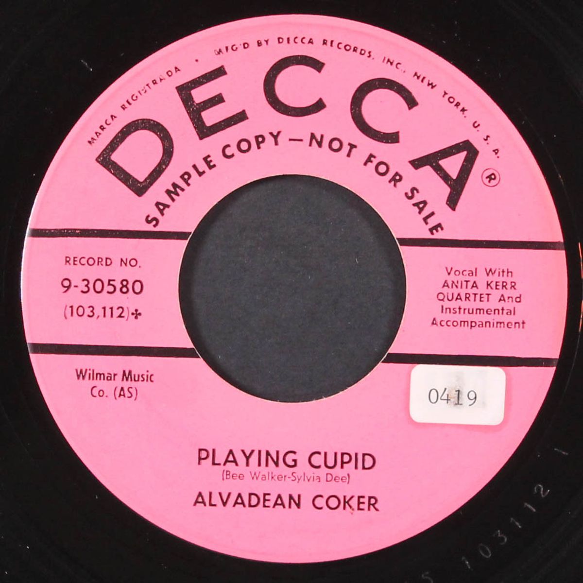 playing cupid / it's nearly over by ALVADEAN COKER
