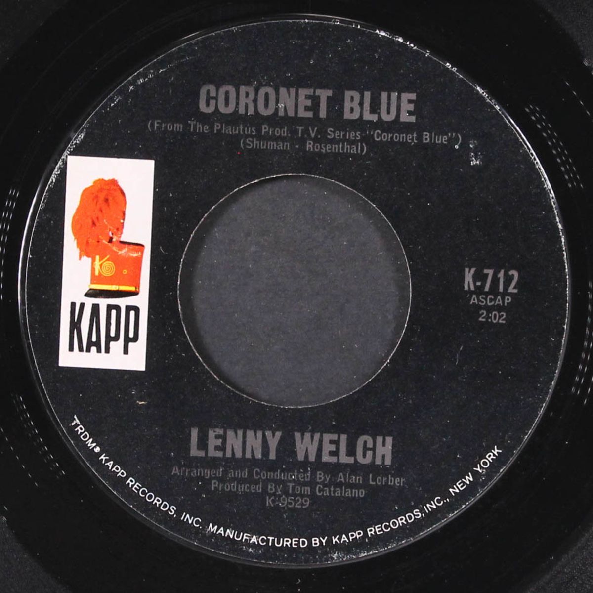 coronet blue / run to my lovin' arms by LENNY WELCH