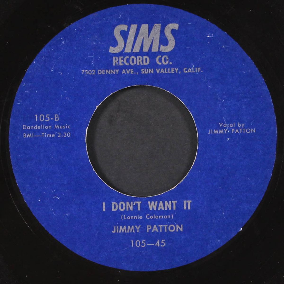 ocean of tears / i don't want it by JIMMY PATTON