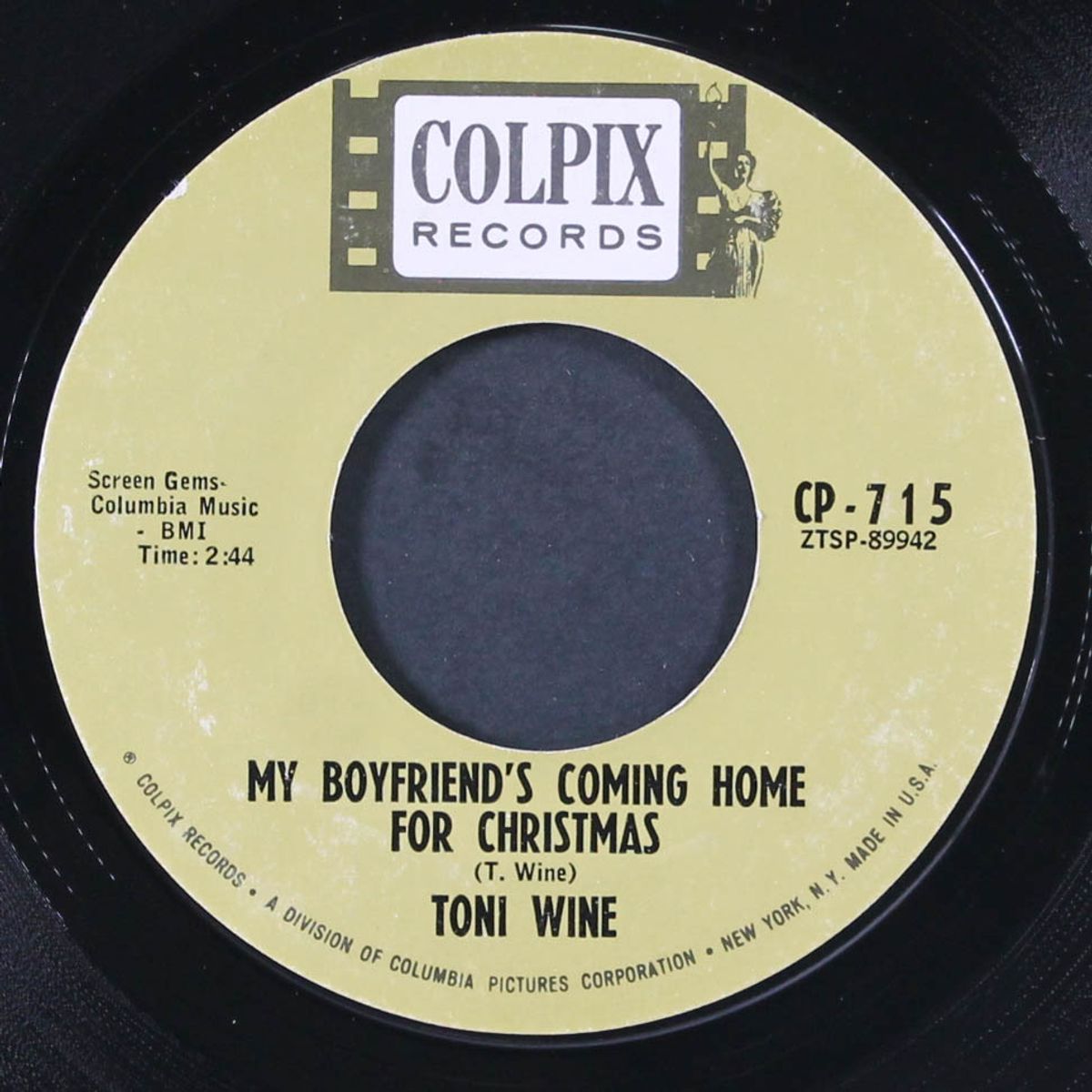 my boyfriend's coming home for christmas / what a pity by TONI WINE