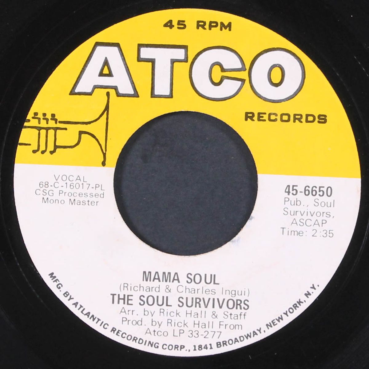 mama soul / tell daddy by SOUL SURVIVORS