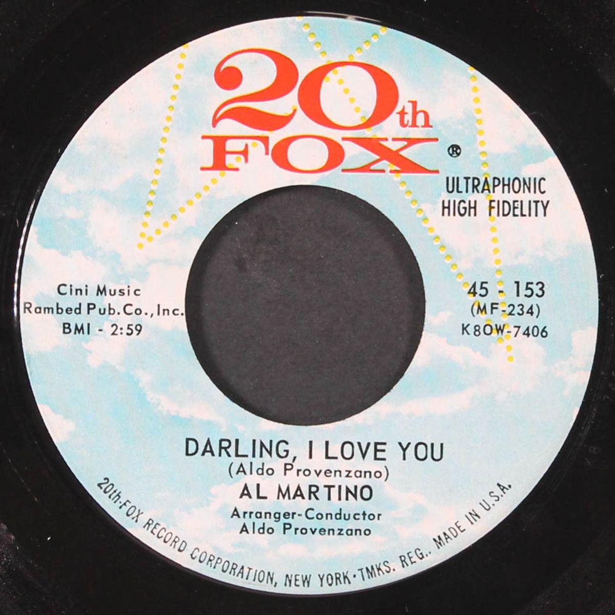 the memory of you / darling i love you by AL MARTINO