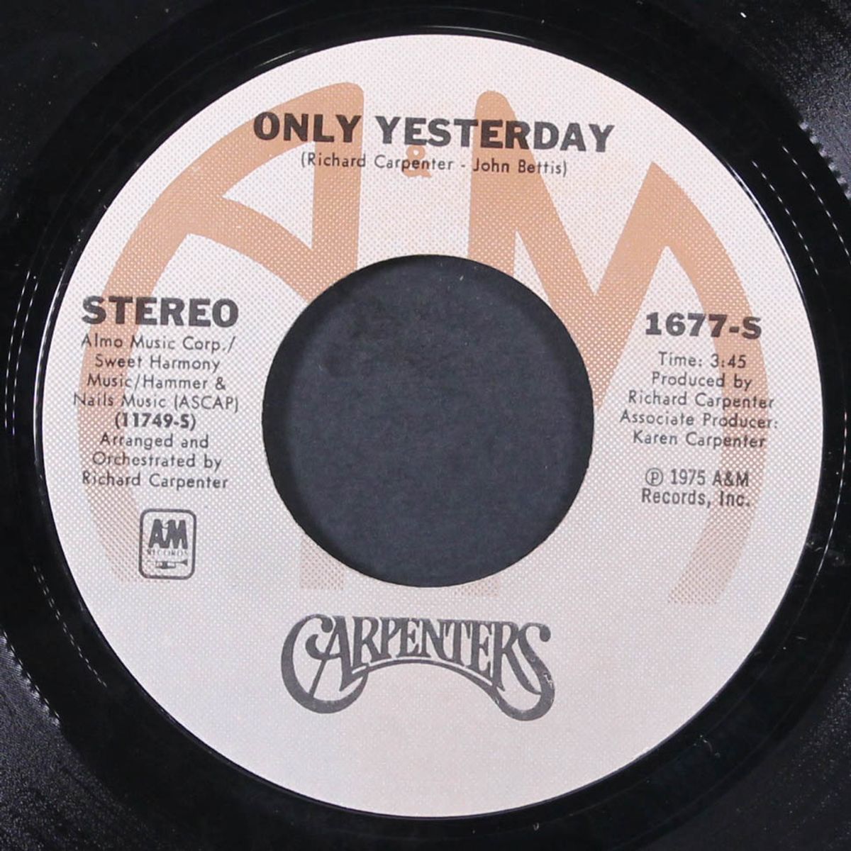 only yesterday by CARPENTERS