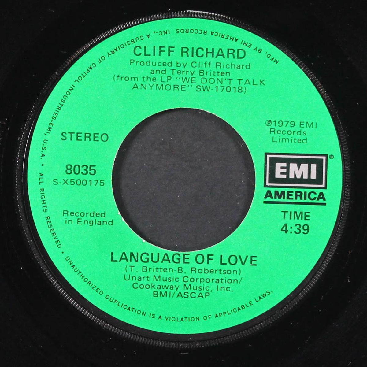 carrie / language of love by CLIFF RICHARD