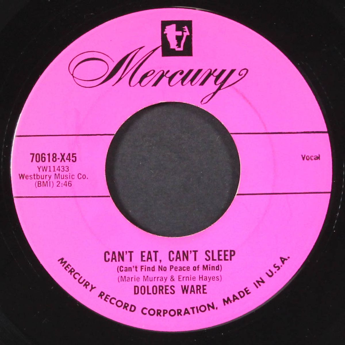 can't eat, can't sleep / everything will be alright by DOLORES WARE