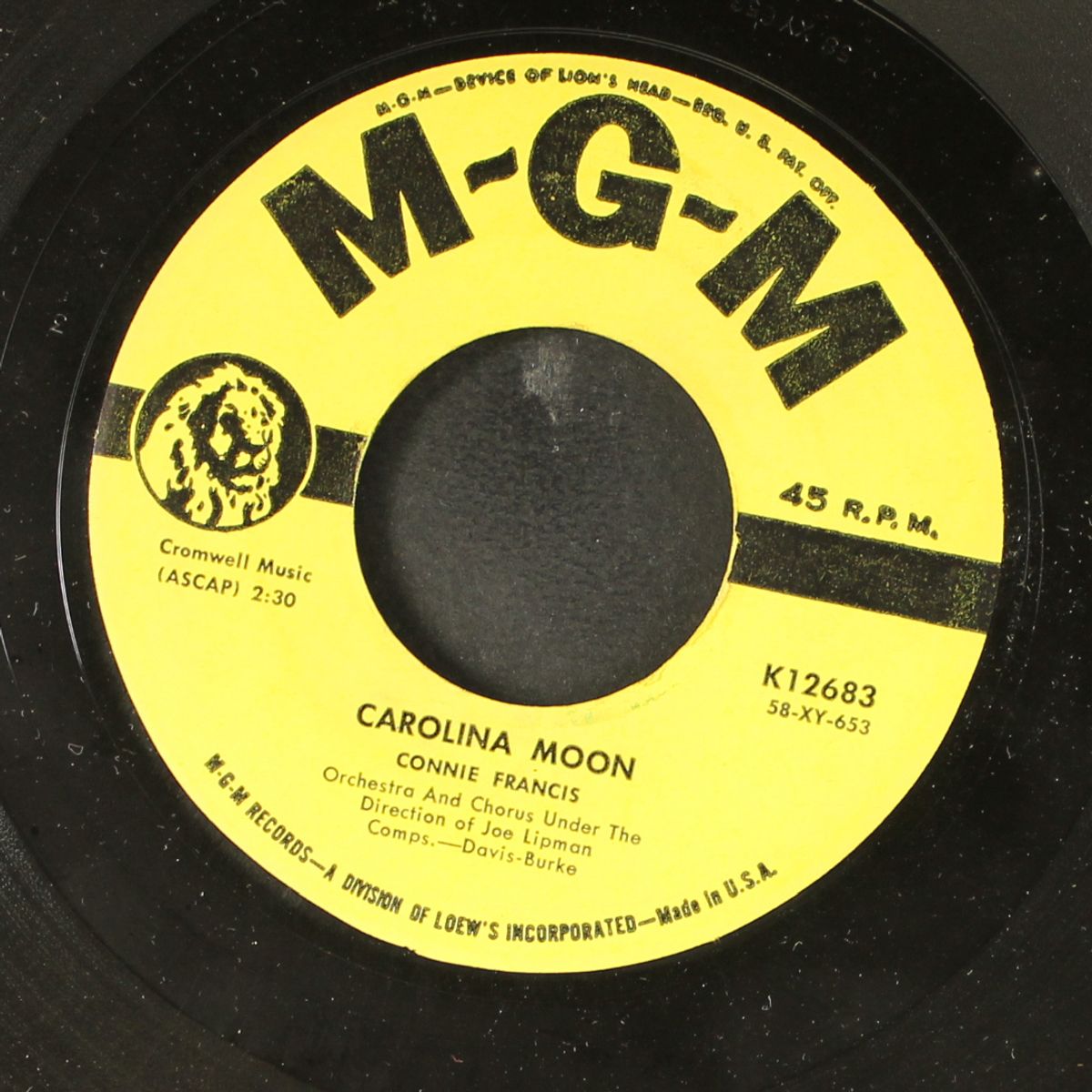 stupid cupid / carolina moon by CONNIE FRANCIS