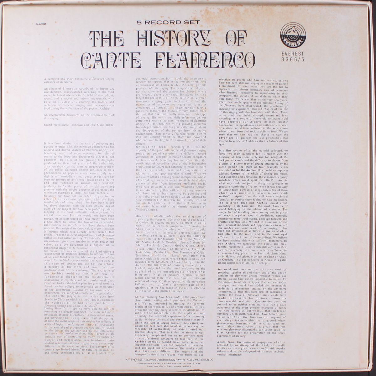 the history of cante flamenco by VARIOUS