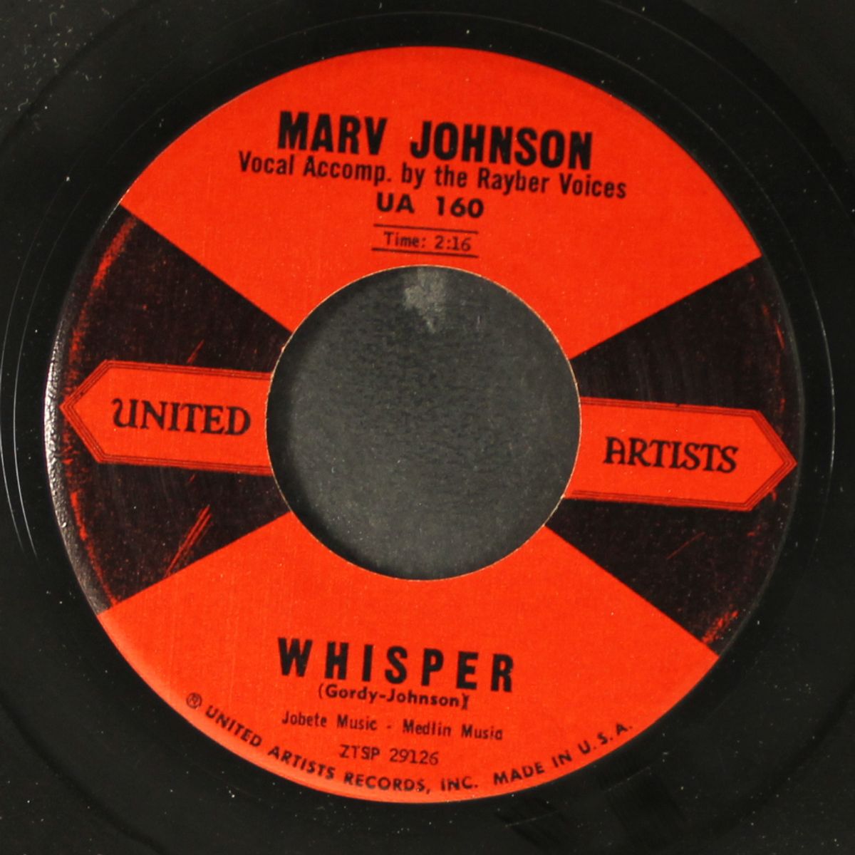 come to me / whisper by MARV JOHNSON