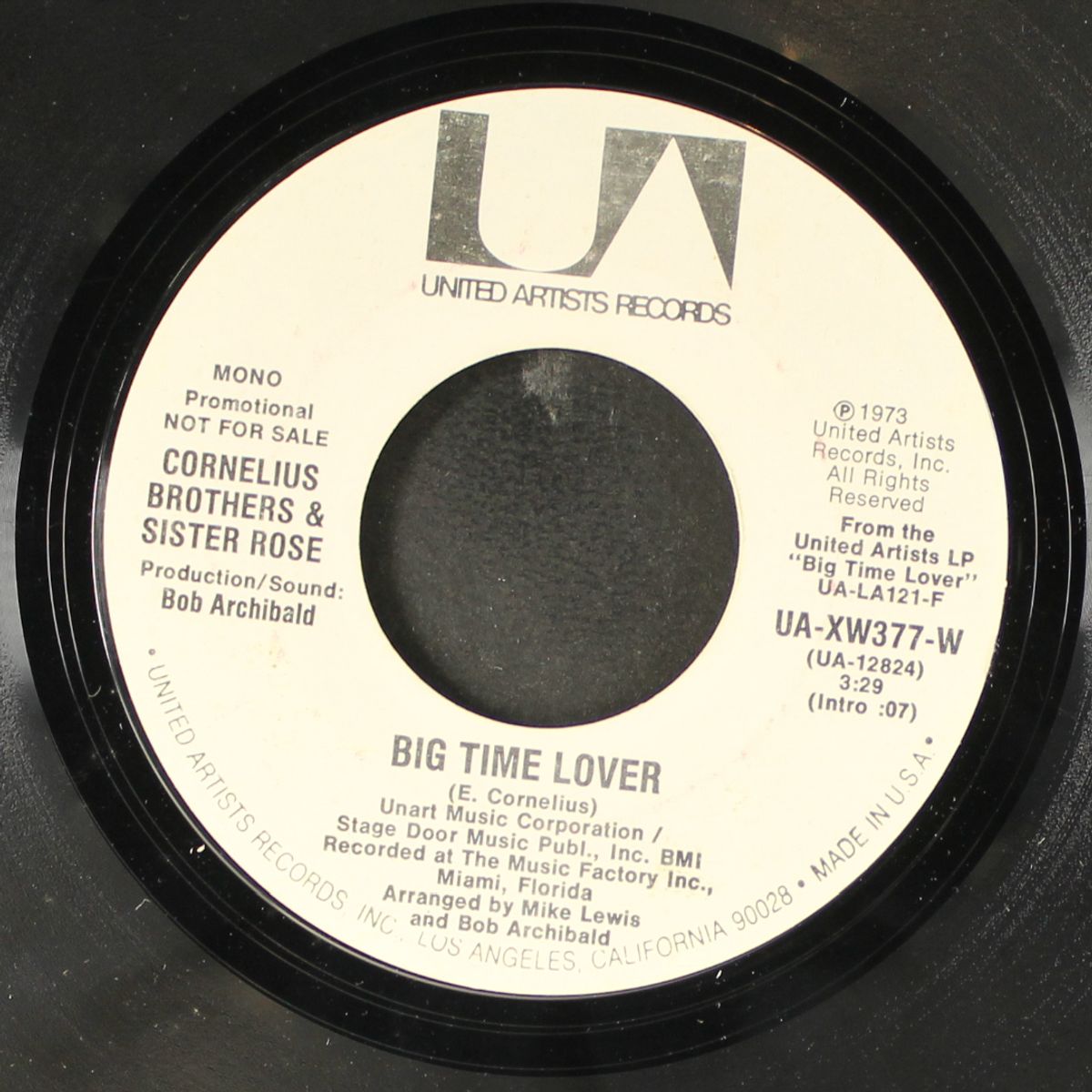 big time lover / mono by CORNELIUS BROTHERS & SISTER ROSE