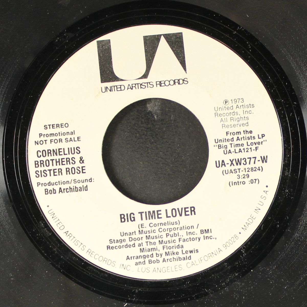 big time lover / mono by CORNELIUS BROTHERS & SISTER ROSE