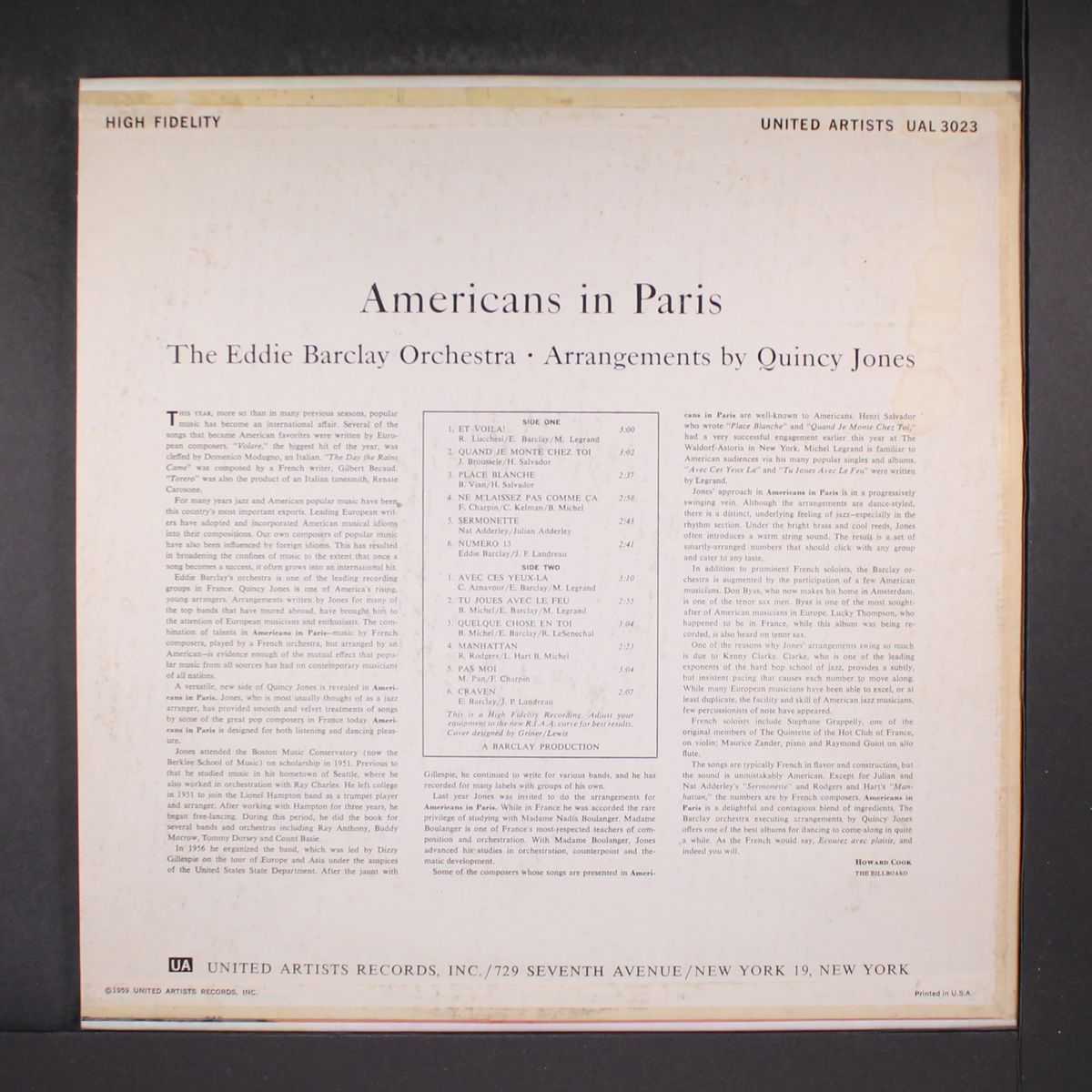 americans in paris by EDDIE BARCLAY