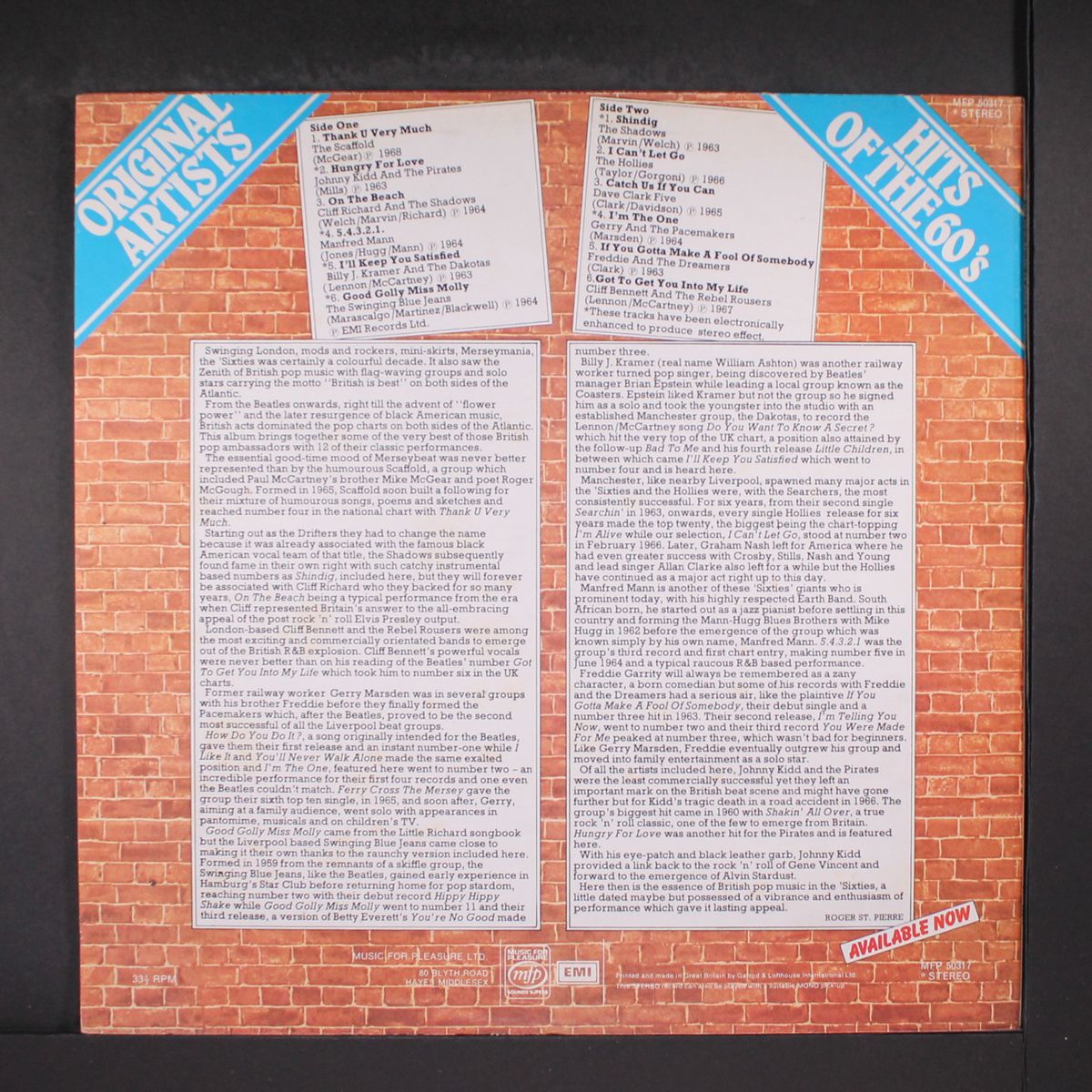 hits of the 60's by VARIOUS