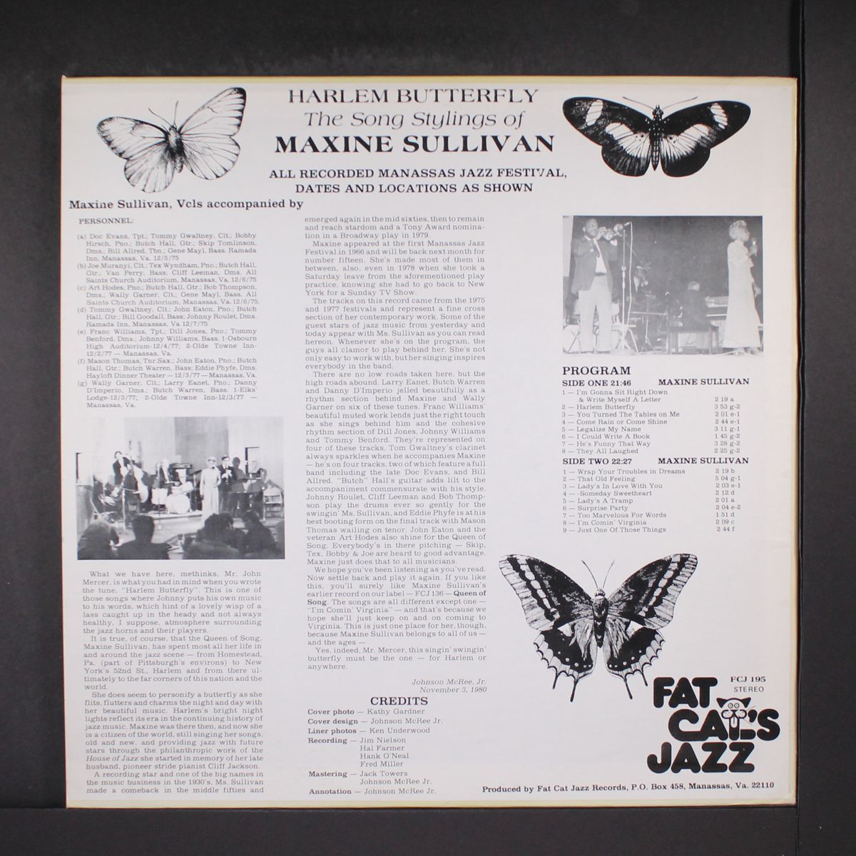 harlem butterfly by MAXINE SULLIVAN