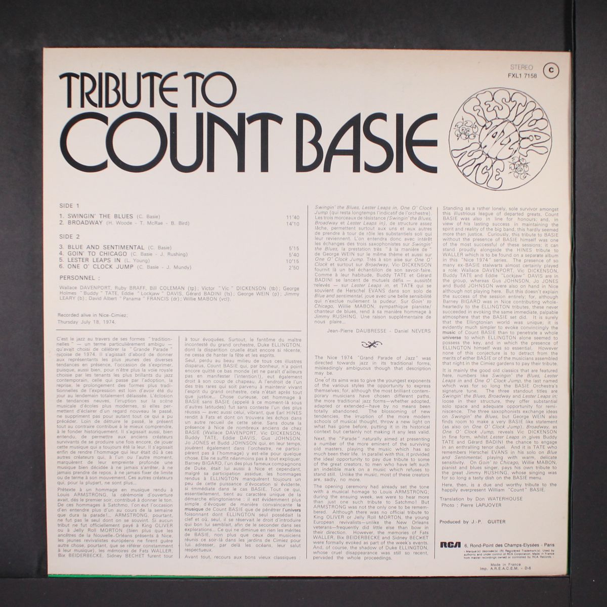 a tribute to count basie by VARIOUS