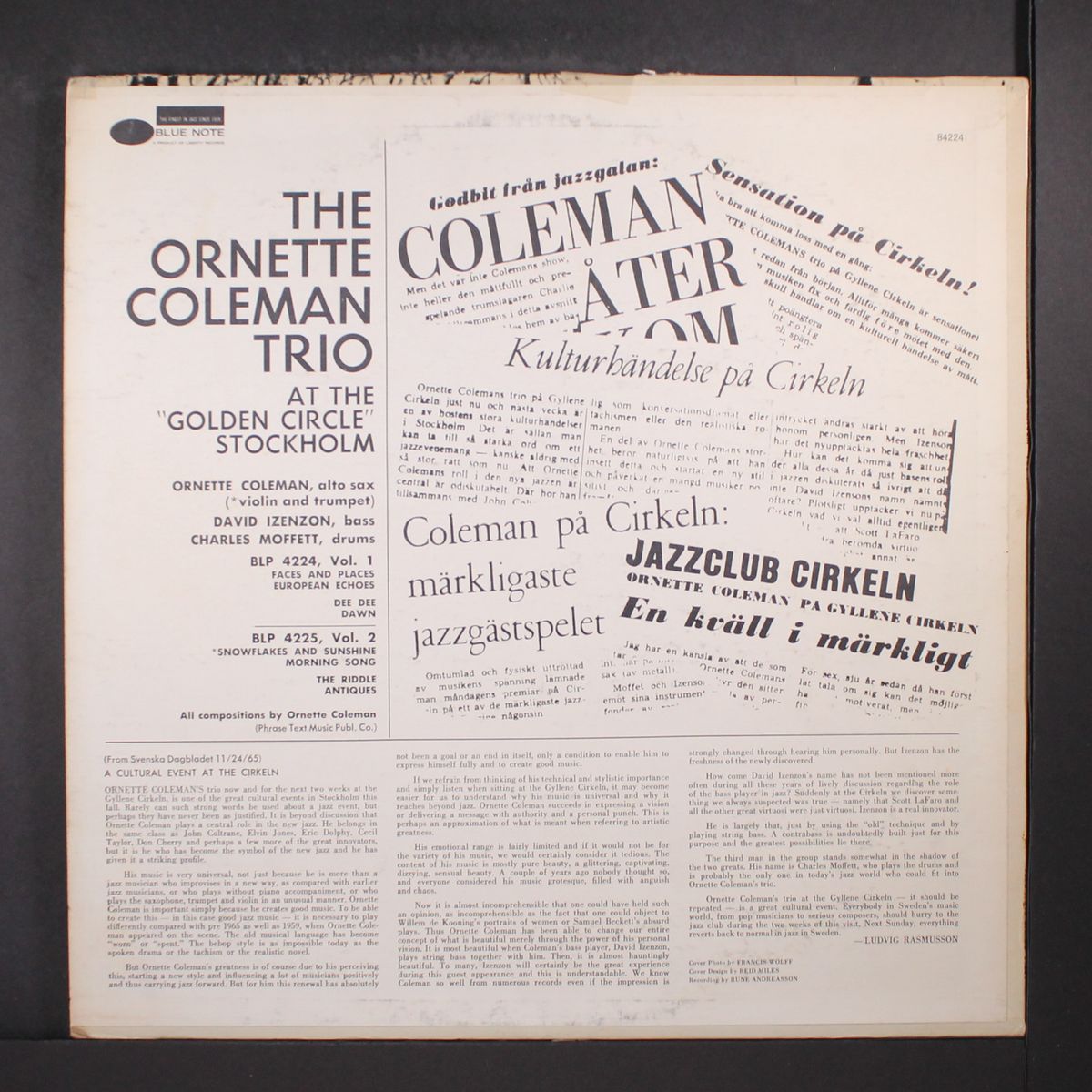 at the golden circle stockholm, vol. 1 by ORNETTE COLEMAN