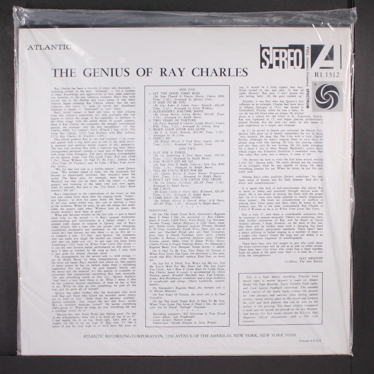 the genius of by RAY CHARLES