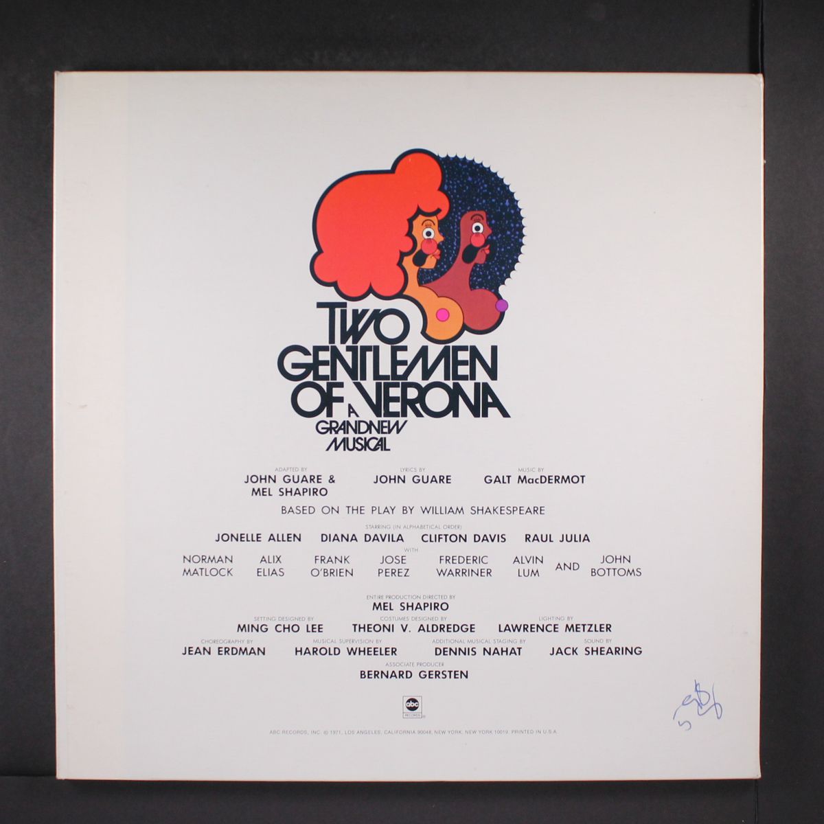 two gentlemen of verona by ORIGINAL CAST