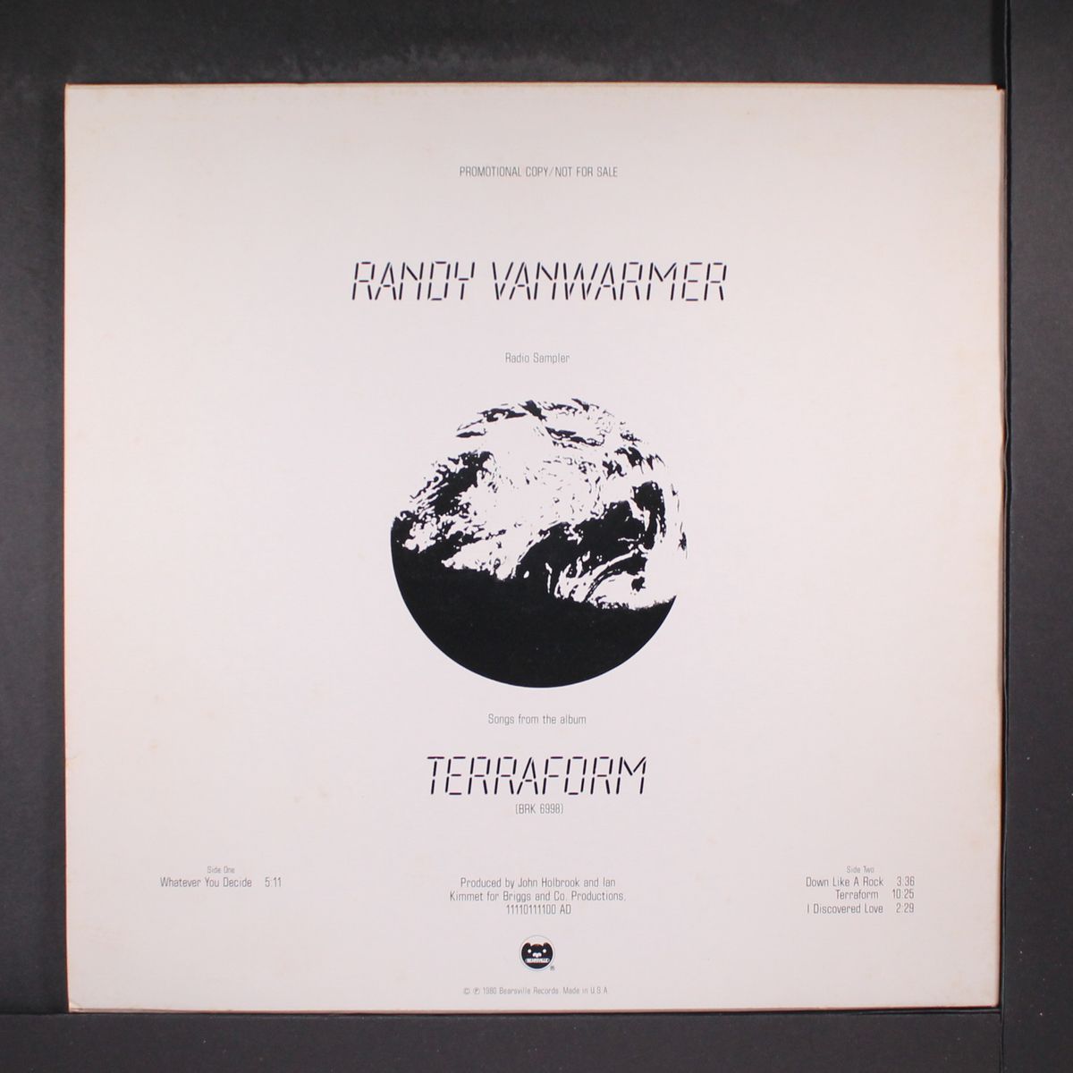 radio sampler- songs from terraform by RANDY VANWARMER