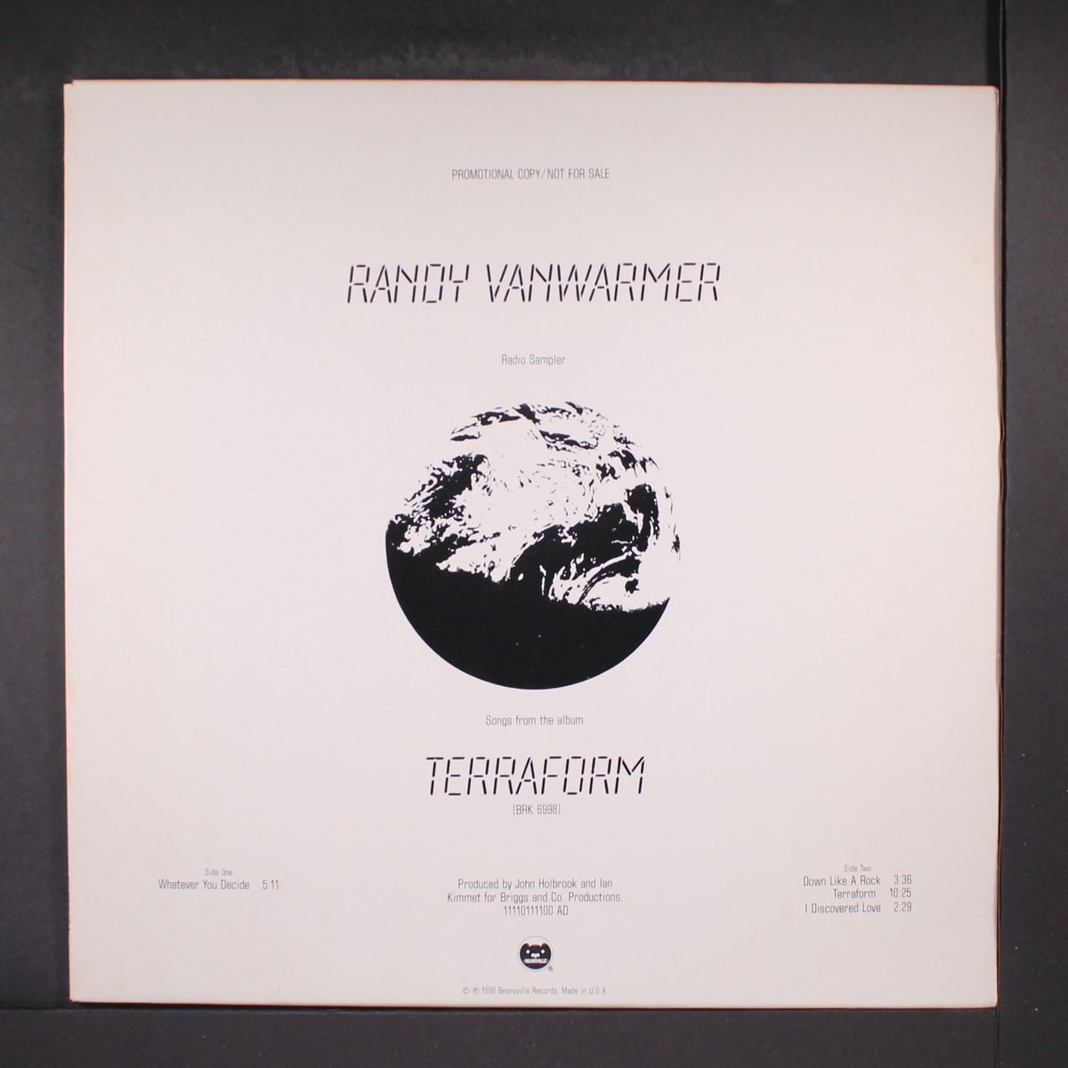 radio sampler- songs from terraform by RANDY VANWARMER