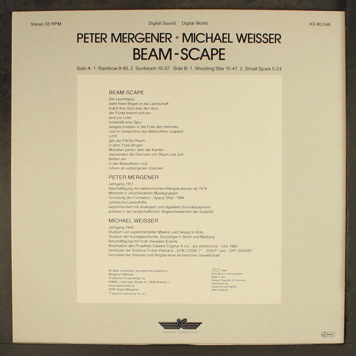 beam-scape by PETER MERGENER & MICHAEL WEISSER