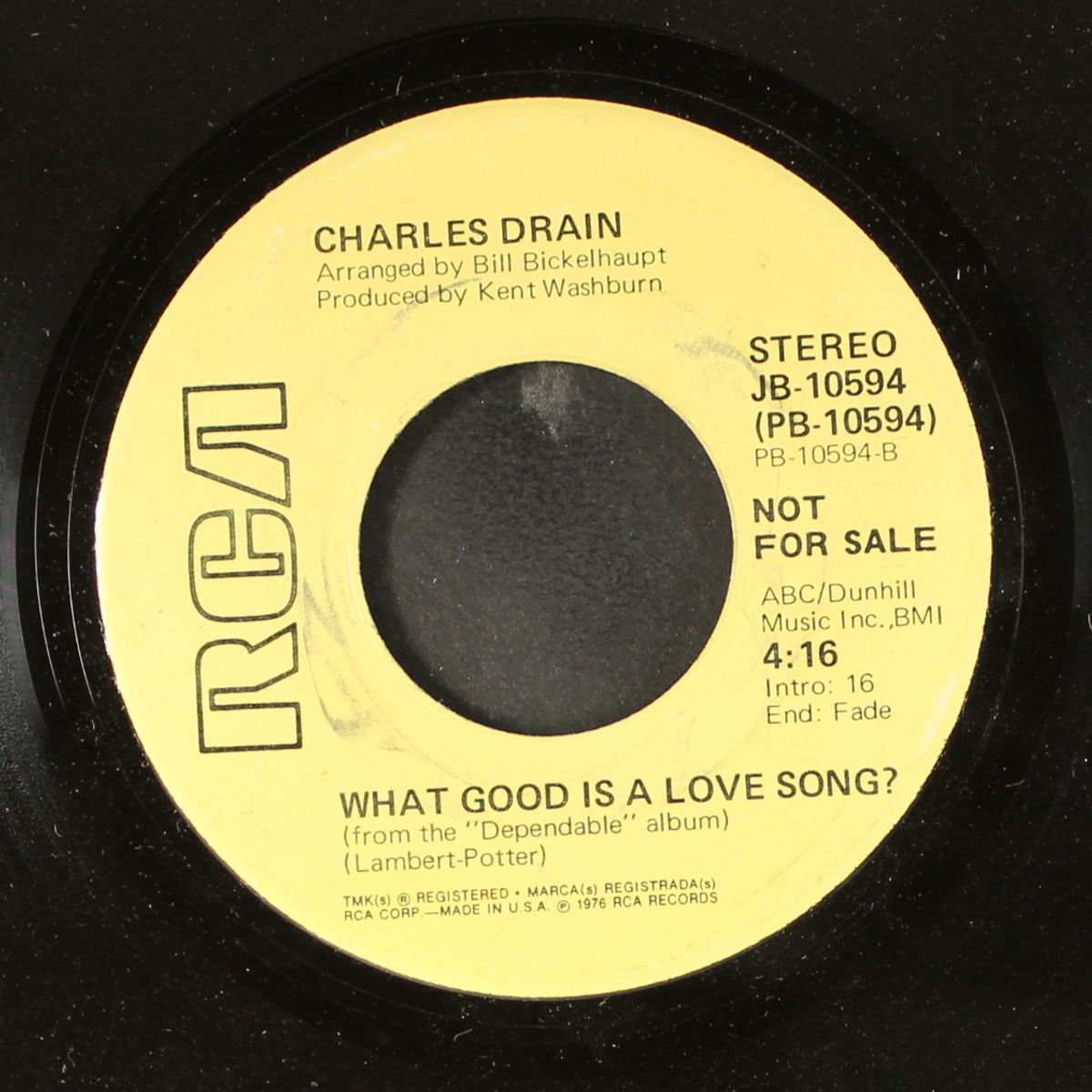 i'm gonna stay / what good is a love song by CHARLES DRAIN