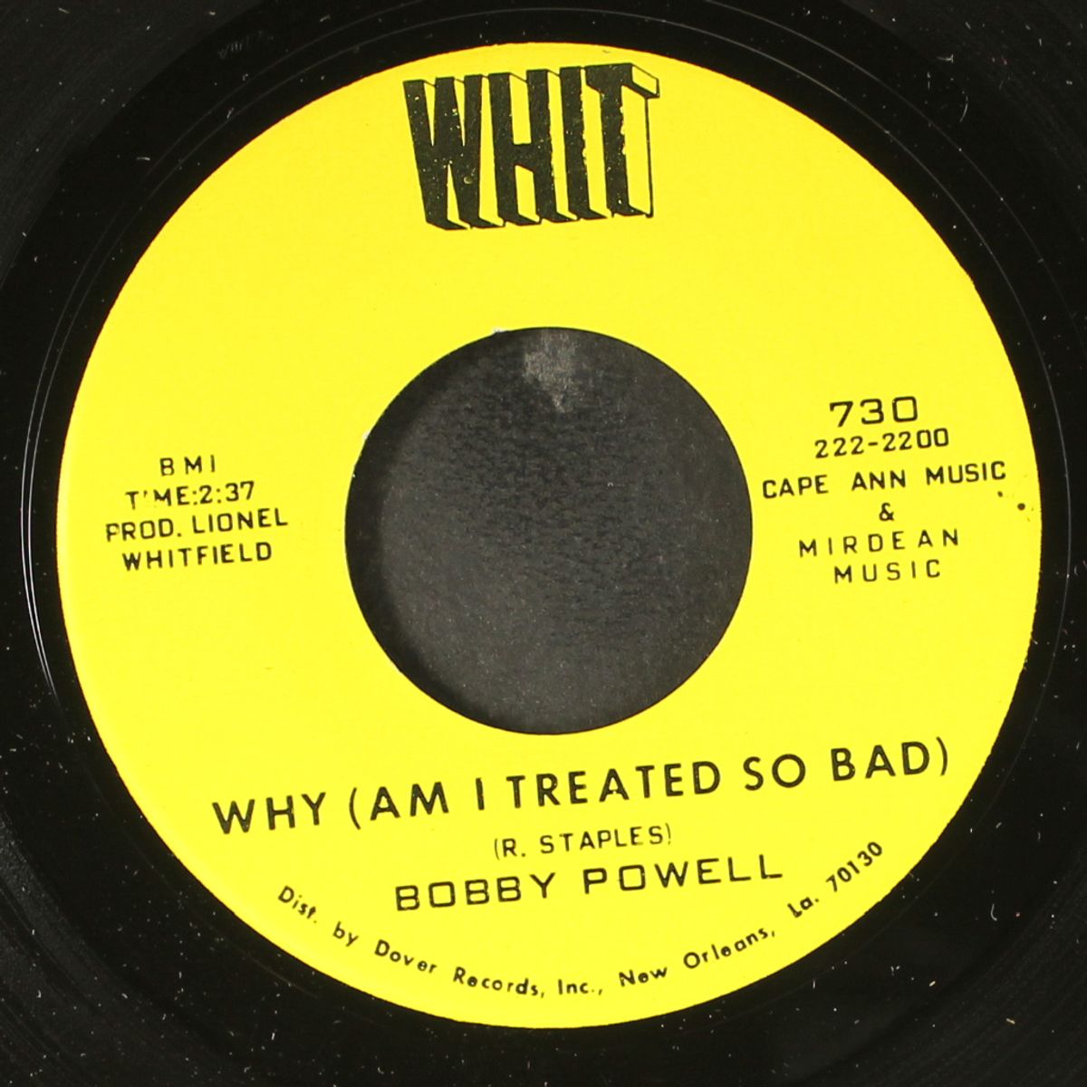 why (am i treated so bad) / thank you by BOBBY POWELL