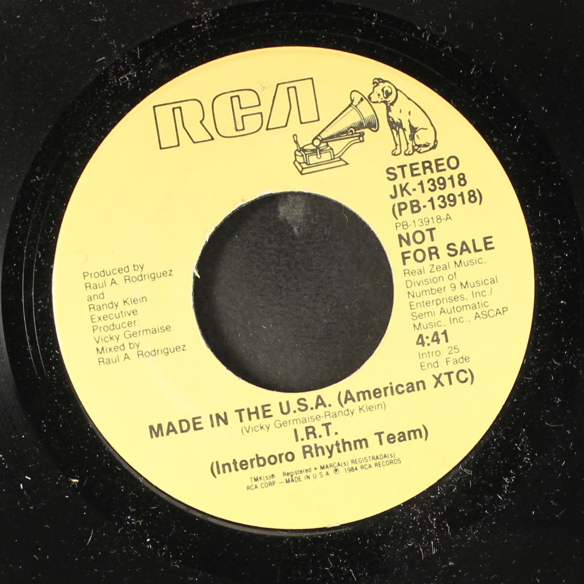 made in the u.s.a. / same by I.R.T.